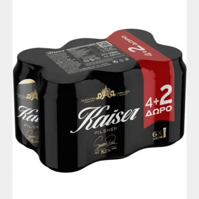 KAISER ΜΠΥΡΑ ΚΟΥΤΙ 330ml 4+2