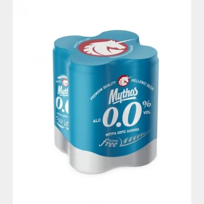 MYTHOS BEER CAN 330ml ALCOHOL-FREE 0.0% 4pack