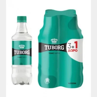 TUBORG ΣΟΔΑ TONIC 500ml PET 3+1 4pack