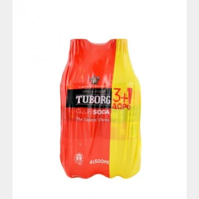 TUBORG ΣΟΔΑ 500ml 4pack 3+1
