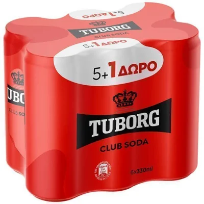 TUBORG SODA 330ml 5+1 FREE