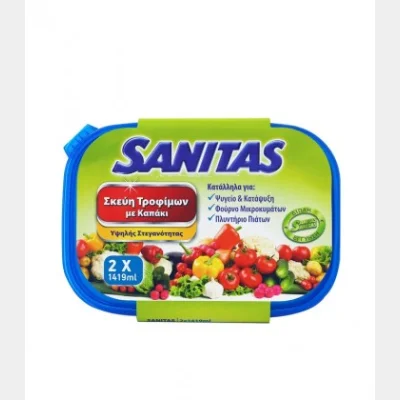 SANITAS ΣΚΕΥΗ ΠΛΑΣΤΙΚΑ ΠΑΡΑΛΛΗΛΟΓΡΑΜΜΑ (2Χ1419ml)