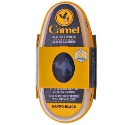 CAMEL CAMEL SELF SHINE SHOE SPONGE WITH WAX & SILICONE BLACK