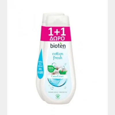 BIOTEN SHOWER GEL BATH COTTON FRESH 750ml GIFT