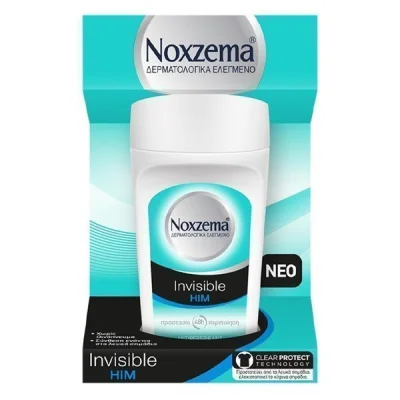 NOXZEMA ROLLON INVISIBLE HIM 50ml PLASTIC BOTTLE