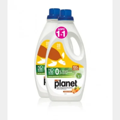 PLANET ΥΓΡΟ ΠΛΥΝΤΗΡΙΟΥ ORANGE 28Μ 1400ml 2Χ