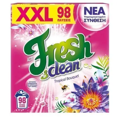ACTIFRESH & CLEAN POWDER LAUNDRY DETERGENT 98washes 4.120gr