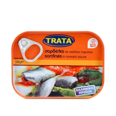 Trata Sardines in tomato sauce 100g Σαρδέλες σε σάλτσα τομάτας 100g