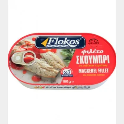 ΦΛΟΚΟΣ ΣΚΟΥΜΠΡΙ ΦΙΛΕΤΟ ΣΕ ΣΑΛΤΣΑ ΤΟΜΑΤΑΣ 300gr