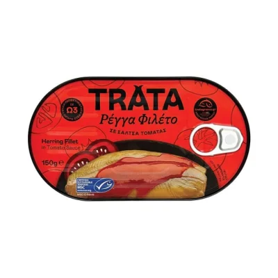 Trata Smoked Herring Fillet with Tomato Sauce 150g Trata Ρεγγα Φιλέτο Σάλτσα Τομάτας 150g