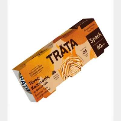 ΤΡΑΤΑ ΤΟΝΟΣ ΚΑΠΝΙΣΤΟΣ ΣΕ ΦΥΤΙΚΟ ΛΑΔΙ 80gr Χ16