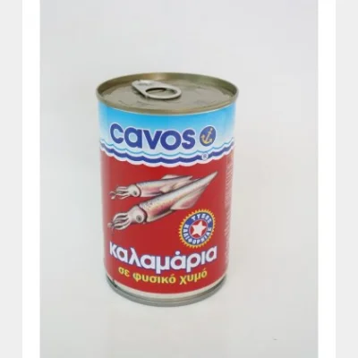 CAVOS CALAMARI IN NATURAL JUICE 370gr