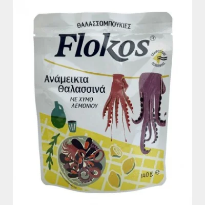 ΦΛΟΚΟΣ ΦΑΚΕΛΟΣ ΑΝΑΜΕΙΚΤΑ ΘΑΛΑΣΣΙΝΑ ΜΕ ΧΥΜΟ ΛΕΜΟΝΙΟΥ 140gr