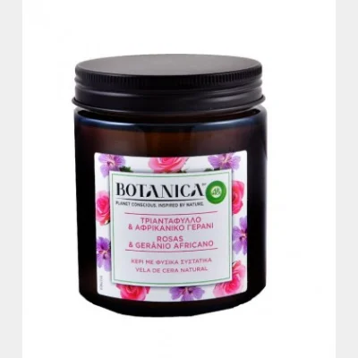 AIRWICK BOTANICA SCENTED CANDLE ROSE & GERANIUM 205gr