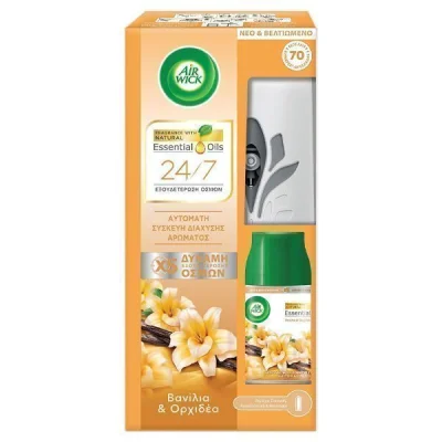 AIR WICK FRESH MATIC DEVICE +REPLACEMENT VANILLA & ORCHID