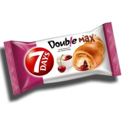 7 Days Croissant Double Cream Vanilla & Cherry 92g