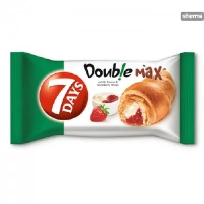7 Days Croissant Double Cream Vanilla & Strawberry 92g