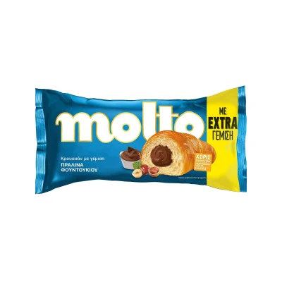 Molto Croissants Hazelnut Praline 98g Κρουασάν Πραλίνα Φουντουκιού 98g