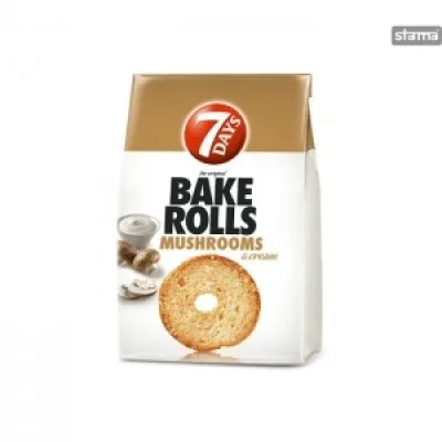 Bake Rolls 7 Days Mushrooms And Cream 80g