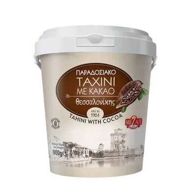 MEZAP TRADITIONAL THESSALONIKI'S TAHINI 900gr. BUCKET CACAO