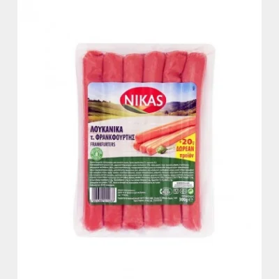 ΝΙΚΑΣ ΛΟΥΚΑΝΙΚΑ Τ.ΦΡΑΝΚΦΟΥΡΤΗΣ 300gr (280gr+20gr )