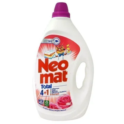 NEOMAT LIQUID LAUNDRY DETERGENT GEL 2.05 lit 45washes ROSE