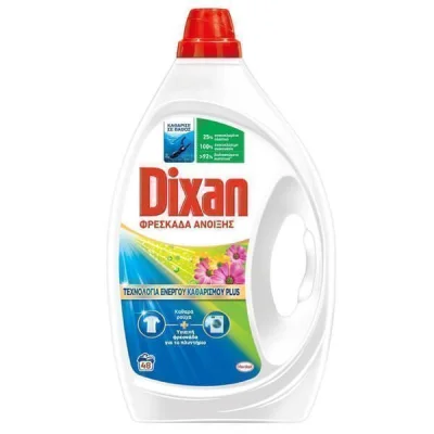 DIXAN LIQUID LAUNDRY DETERGENT GEL 48w 2,16lit SPRING FRESH