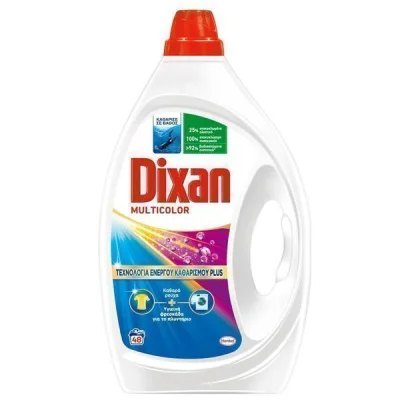 DIXAN LIQUID LAUNDRY DETERGENT GEL 48w 2,16lit MULTICOLOR
