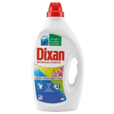 DIXAN LIQUID LAUNDRY DETERGENT POWER GEL 32w 1.44lit SPRING FRESHNESS