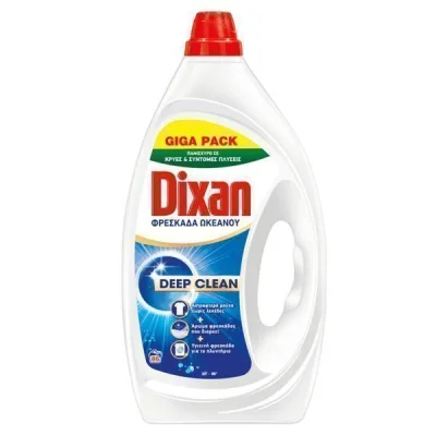 DIXAN LIQUID LAUNDRY DETERGENT GEL 86W 3,87lit OCEAN FRESH
