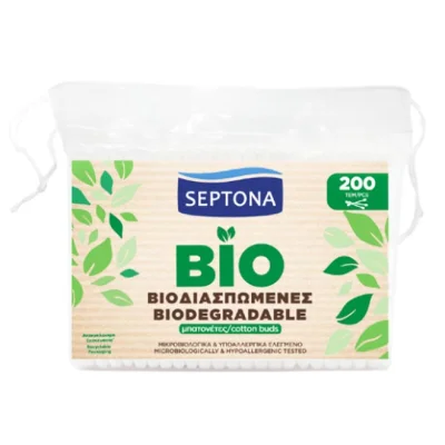 SEPTONA cotton buds 100% biodegradable 200pcs - refill
