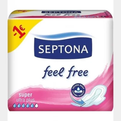 SEPTONA SANITARY NAPKINS FEEL FREE SUPER 8T