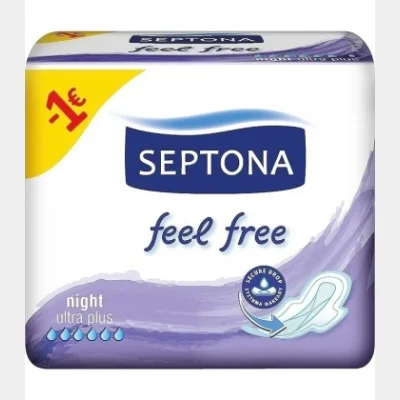 SEPTONA SANITARY NAPKINS FEEL FREE NIGHT 8T
