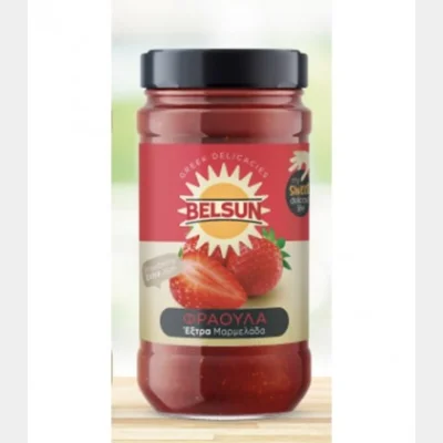 BELSUN STRAWBERRY JAM JAR 380gr