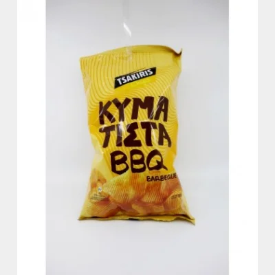 TSAKIRIS CHIPS WAVY BARBEQUE 100gr