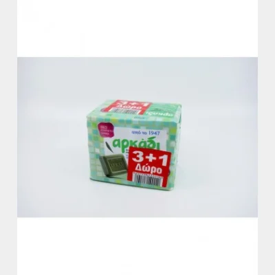 ΑΡΚΑΔΙ ΣΑΠΟΥΝΙ ΠΡΑΣΙΝΟ 1(150gr) ΠΛΑΚΑ 3+1