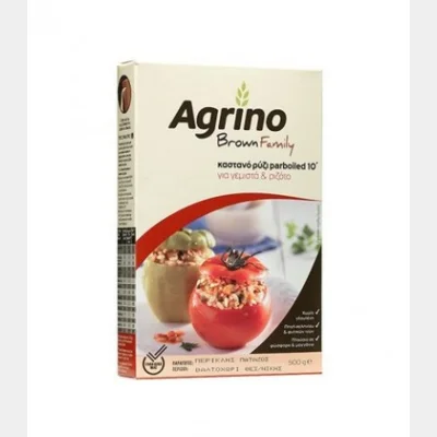 AGRINO ΡΥΖΙ BROWN FAMILY PARBOILED ΓΕΜΙΣΤΑ/ΡΙΖΟΤΟ 10' 500gr