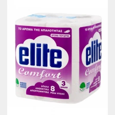ELITE TOILET PAPER 8API COMFORT SCENTED 3F X 9 /PCS