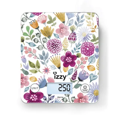 Izzy Kitchen Scale Floral 10kg Ζυγός Κουζίνας Floral 10kg