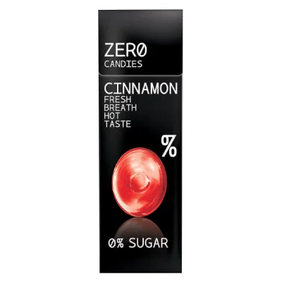 ZERO CARAMELS 32gr.x12τεμ. CINNAMON 0% SUGAR
