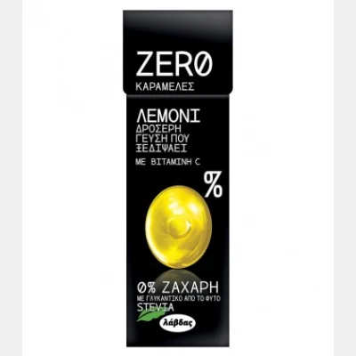 ZERO CARAMELS32gr.x12τεμ. LEMON