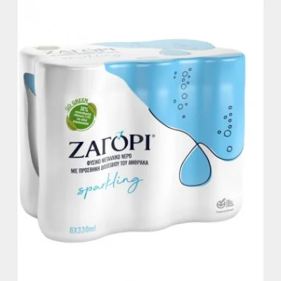 ΖΑΓΟΡΙ ΝΕΡΟ ΦΥΣΙΚΟ ΜΕΤΑΛΛΙΚΟ SPARKLING 330ml