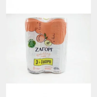 ΖΑΓΟΡΙ SPARKLING ΡΟΔΑΚΙΝΟ 330ml 3+1 4pack