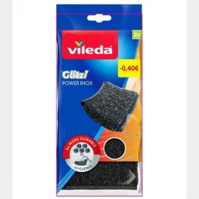 VILEDA ΣΦΟΥΓΓΑΡΑΚΙ ΚΟΥΖΙΝΑΣ ΜΕΤΑΛΛΙΚΟ POWER INOX 2T Χ15