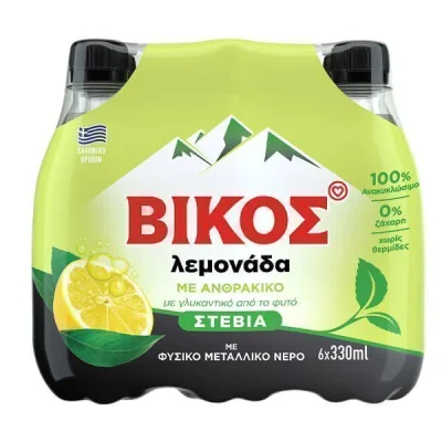 VIKOS LEMONADE stevia 6x330ml