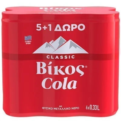 VIKOS COLA SLK CAN 330ml 5+1 FREE
