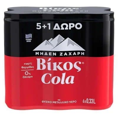 VIKOS COLA ZERO SLK CAN 330ml 5+1 FREE