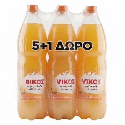 VIKOS ORANGEADE 6x1,5lit 5+1 FREE
