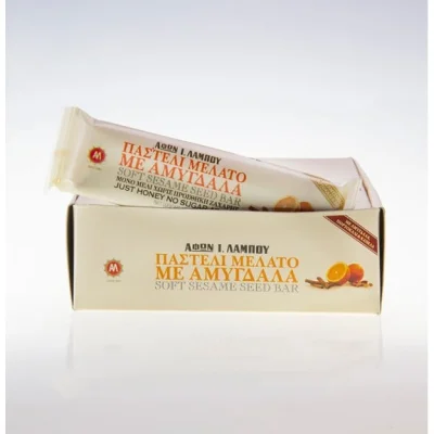 Soft Pasteli Almonds, Orange & Cinnamon 40g Παστέλι Αμύγδαλο, Πορτοκάλι, Κανέλα