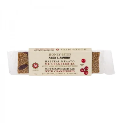 Soft Pasteli Honey & Cranberries 40g Παστέλι με 100% Μέλι & Κράνμπερι 40g